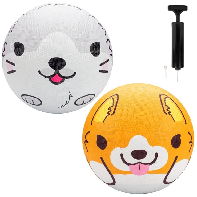 Playground Balls SCS Direct Gaga Ball de 21,6 cm con bomba de aire, paquete de 2
