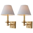 thumbnail image 4 of SAFAVIEH Elvira 15 in. High Greek Key Wall Sconce, Gold, Set of 2, 4 of 6
