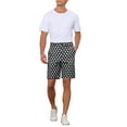 thumbnail image 2 of INSPIRE CHIC Polka Dots Shorts for Men's Father's Day Gift Summer Flat Front Patterned Chino Shorts 30 Black, 2 of 5