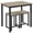 Gray, variant on WoofPaw 3 Piece Dining Table Set - Kitchen Table & Chair Sets for 2 - Compact Table w/ 2 Stools & Space Saving Design for Dining Room Living Room Kitchen,Gray