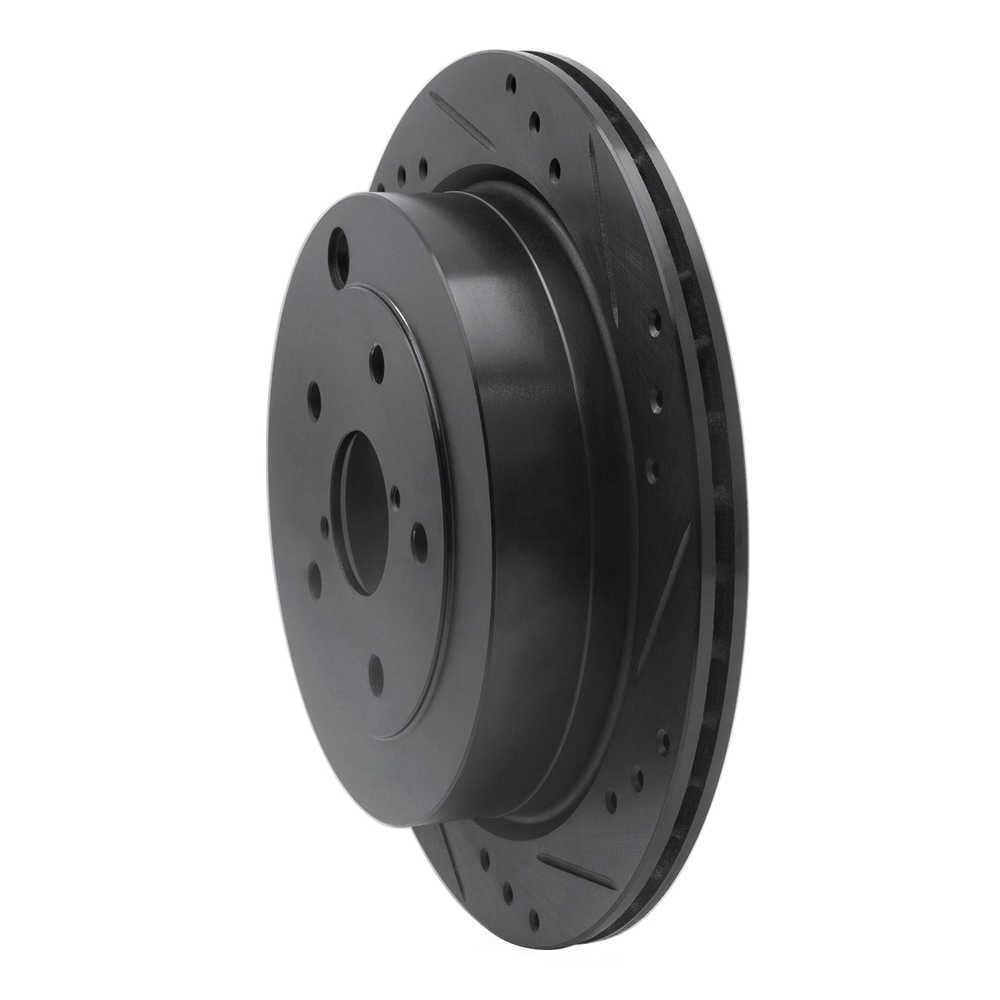 Dynamic Friction Company 633-13036R DFC Brake Rotor - Drilled And Slotted - Black