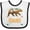 White and Black, variant on Inktastic Idaho Vacation Bear Silhouette Boys or Girls Baby Bib