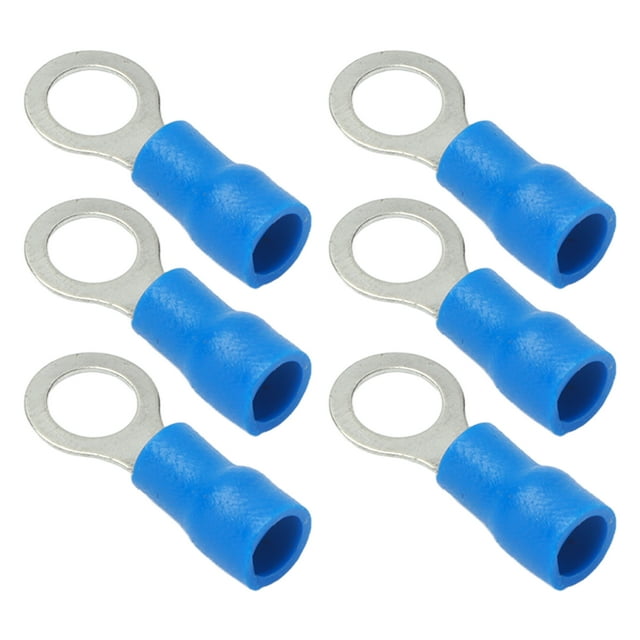 100Pcs Pre Insulated Crimp Terminals, Copper PVC Wire Connector, AWG 22 16, with Tin Plating, for Electrical Machinery