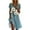 115# Blue, variant on Casual Midi Dresses For Women V Neck Short Sleeve Knee Length Dresses Business Floral Loose Fit Beach Sundress Vacation Summer Flowy Dress Blue XXL