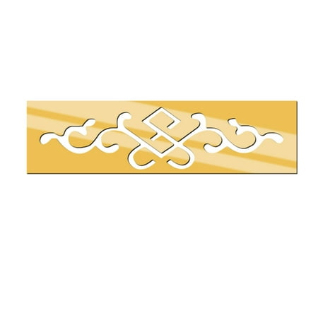 

XIUH Ceiling Ceiling Wall Decoration 3D Waistline Baseboard Mirror Wall Gold