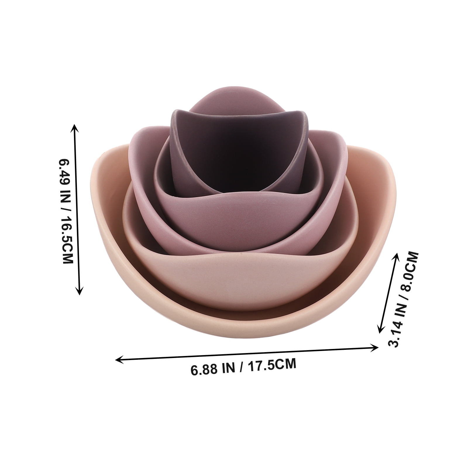 IBASETOY Pink Ceramic Bowl for Home Kitchen Use Safe Smooth Surface Easy to Clean 1 Set