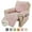 Pink, variant on Yumcute Palm Leaves Velvet Plush Quilted Recliner Chair Cover Anti-Slip Super Soft Furniture Protector with Elastic Straps for Kids, Dogs, Pets Beige 24in