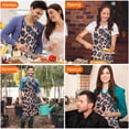 thumbnail image 7 of Leopard Print Pattern Apron-Garden Aprons for Women with Pockets-Cotton Linen Waterproof Kitchen Cooking Gardening Aprons Adjustable for Kitchen,Cooking,BBQ and Salon 33x27 Inch, 7 of 7