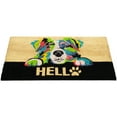 thumbnail image 4 of Northlight Ivory and Black "Hello" Multicolor Dog Outdoor Coir Doormat 18" x 30", 4 of 6