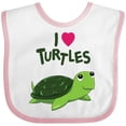 thumbnail image 3 of Inktastic I Love Turtles Boys or Girls Baby Bib, 3 of 4