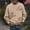 Khaki, variant on Men's Crew Neck Sweater Distressed Ripped Frayed Knit Solid Color Long Sleeve Fall Winter Vintage Retro Casual Streetwear Warm Top Warm Sweaters for Men