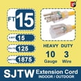 thumbnail image 2 of Cable de extensión EP de 15 pies iluminado para exteriores 10/3 SJTW 15A 125V, 2 of 7