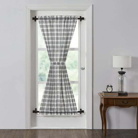 VHC Brands, Sawyer Mill Black Plaid Door Panel 72x40