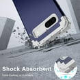 thumbnail image 6 of ELEHOLD Rugged Case for Google Pixel 7a Hard PC Soft Silicone Hybrid Shockproof Scratch-Resistant Anti-Fingerprint Slim Thin Case for Google Pixel 7A,Blue, 6 of 6