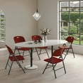 thumbnail image 6 of VTOY 2-Pack Plastic Folding Chairs Foldable Chairs for Home and Office, for Indoor and Outdoor Events-Red, 6 of 6