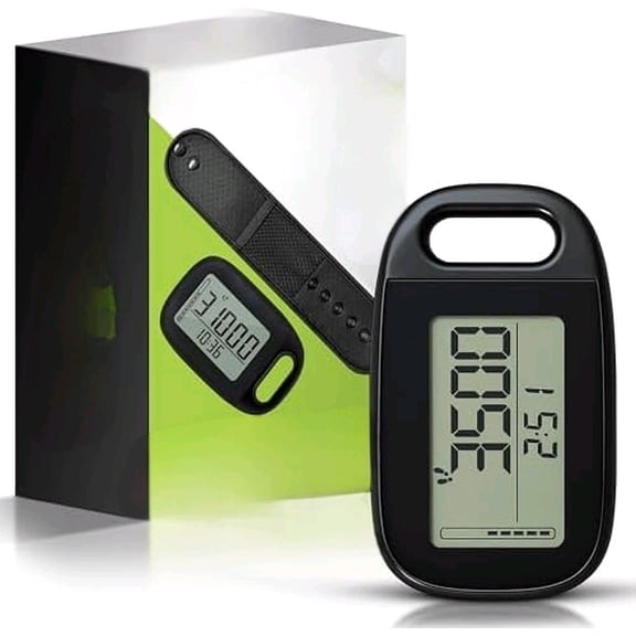 Ankle Pedometer Step Counter for Walking - Distance Counter - Activity Tracker with Clip On for Walking Steps and Miles - Ankle Band & Lanyard & Removable Clip are Included - No App Required
