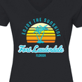 thumbnail image 4 of Inktastic Summer Enjoy the Sunshine Fort Lauderdale Florida in Blue Women's V-Neck T-Shirt, 4 of 5