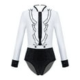 thumbnail image 3 of iiniim Kids Girls Long Sleeve Stand Collar Sequins Dancewear Leotards Costume, 3 of 7