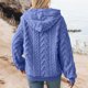 thumbnail image 3 of Gibobby Chamarra Sherpa para mujer, Moda Mujer Invierno Abrigo de Felpa Empalme con Capucha Manga Larga Bolsillo con Cremallera cálida Chaqueta Suave(Azul,XG), 3 of 5