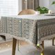 thumbnail image 2 of Table Cover Rectangular Tablecloth Cotton Linen Table Cloth Heavy Duty with Tassel Dust-Proof Jacquard Geometric Tablecloth Fringe Decoration for Kitchen Dining Table(140*180cm), 2 of 5
