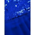 thumbnail image 6 of DPOIS Kids Girls Shiny Sequins Spaghetti Strap Ballet Dance Leotard Dress Dark Blue 4-5, 6 of 7