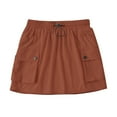 thumbnail image 1 of FAIWAD Womens Cargo Skirt Elastic Waist Drawstring Mini Skirts Trendy Ruched Skirts with Flap Pocket, 1 of 7