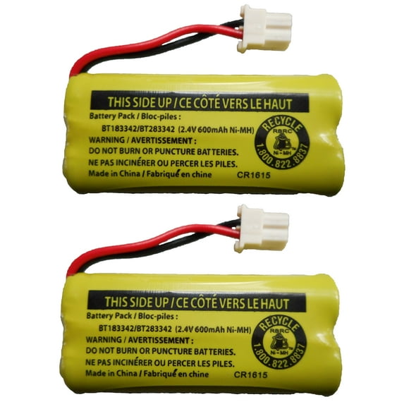 JustGreatDealz Battery BT183342 / BT283342 for Vtech ATT Cordless Telephones CS6114 CS6419 CS6719 EL52300 CL80111 (2-Pack)