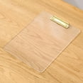 thumbnail image 1 of Portable Clipboard, Standard A4 Letter Size, Accessories File Board Clip Writing Board Clip File Folders for Homework A4 Paper Document Memo Transparent Gold, 1 of 10
