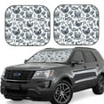 thumbnail image 2 of Uemuo Chicken And Fish Printed 2 PCS Car Windshield Sun Shade, Auto Sun Heat and UV Rays Blocker, Foldable Automotive Front Window Sunshade Protector, 2 of 7