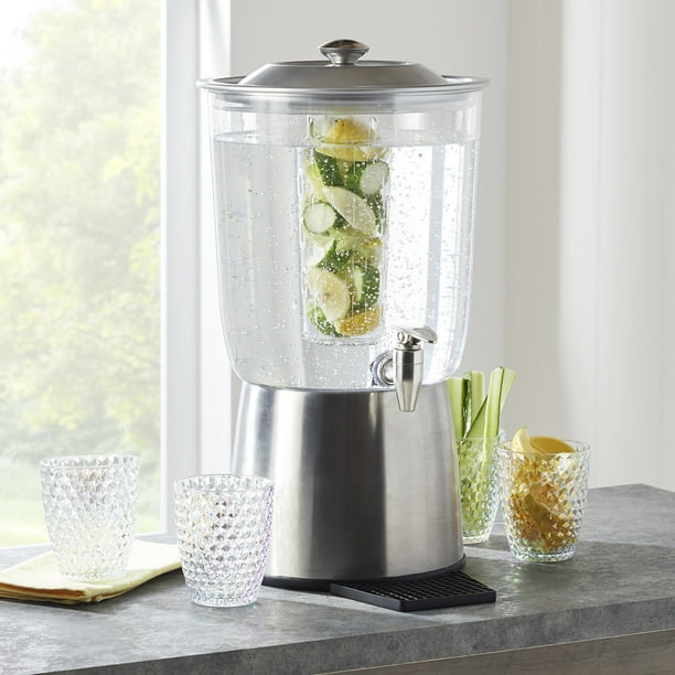 Better Homes & Gardens 3 gal Beverage Dispenser with Stainless Steel