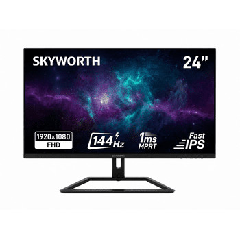 Skyworth 24G1H Moniteur de Jeu IPS Rapide 23,8 Pouces FHD, 144Hz, FreeSync, Double HDMI, DisplayPort 1.2, VESA 100x100
