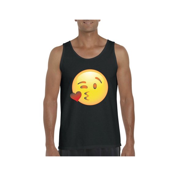 MmF - Men's Tank Top for Men, up to Men Size 3XL - Emoji Winky Face
