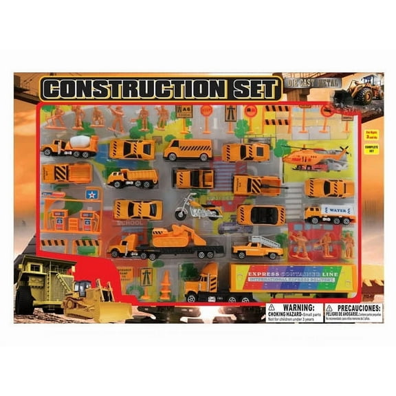 Diecast Construction Set (42 Piece Set) (12 Units Included)