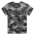 thumbnail image 4 of Bobifish Big Boys T‑Shirt Short Sleeve Crewneck Grey Tone Camouflage All Over Print Tee, 4 of 4