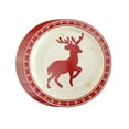 thumbnail image 2 of Cevemin 10pcs Christmas Deer Pattern Disposable 9-inch Paper Plates - Sturdy Holiday Party Tableware for Birthday & Festive Decorations (Set of 10), 2 of 6