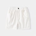 thumbnail image 2 of NOLDARES Shorts for Toddler Boy Pull On Short Elastic Waistband Boys Summer Active Shorts with Pockets Clothes(White,4-5 Years), 2 of 4