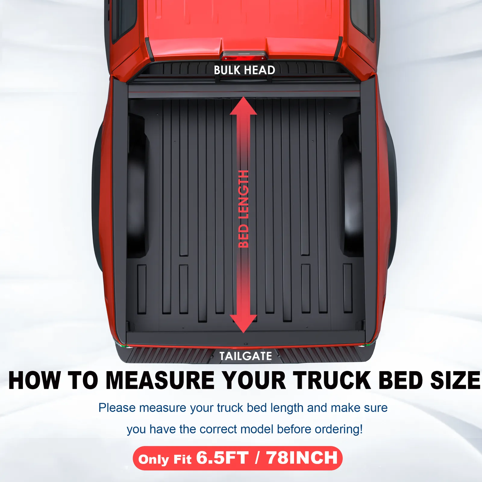 MOSTPLUS Tri-Fold 6.5FT Hard Solid Truck Bed Tonneau Cover for 2002-2026 Dodge Ram 1500