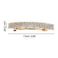 thumbnail image 4 of Accesorios Únicos 1 Pc Pinzas para el Cabello Grace Crystal Spring Clip Hairpin Clip de 4 Filas Tono Dorado, 4 of 5