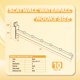 thumbnail image 2 of Ganchos Slatwall BFPeaky Waterfall, 30 cm, 10 unidades, negros, 20 kg, 2 of 6