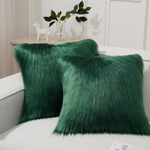 Fundas de almohada Phantoscope Christmas de piel sintética, paquete de 2