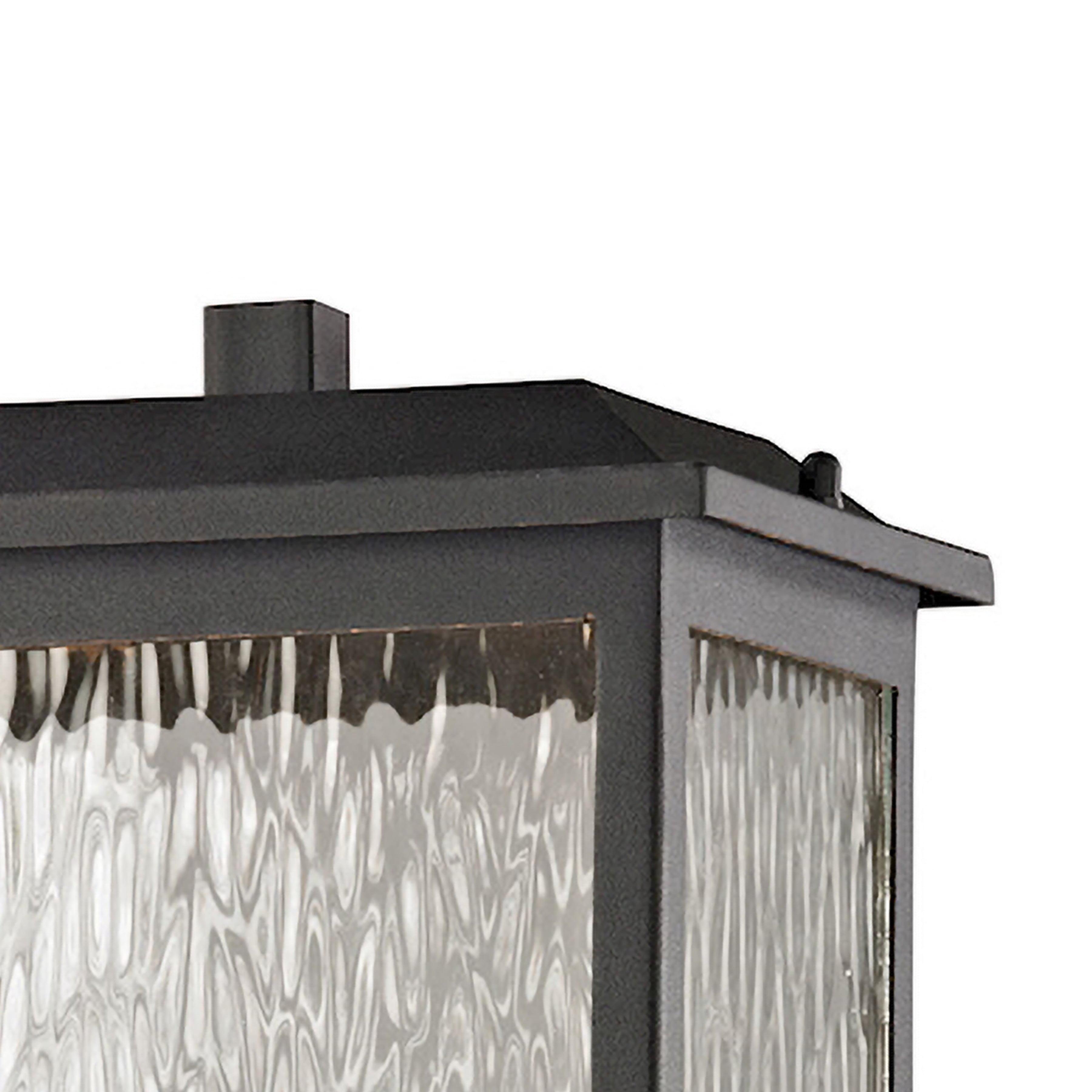 Newcastle 19 in. High 1-Light Outdoor Post Light in Textured Matte Black
