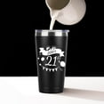 thumbnail image 6 of 20 oz Double-sided Vintage 2001 Coffee Tumbler Cup With Old Time Information, 21st Birthday Gifts for Her Him, 21st Birthday Decoration, 21st Vacuum Cup with Lid Black, 6 of 6