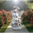 thumbnail image 4 of 12.8" Outdoor Angel Statues for Garden - Fairy Garden Figurines, Lovely Flower Fairy Garden Decor, Ornaments for Patio, Yard, Lawn, Gifts for Mom, Grandma, 4 of 9