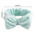 thumbnail image 4 of Bowknot Headband Solid Color Ladies Wide Face Wash Headband Plush Headband, Beige, 4 of 4