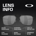 thumbnail image 4 of Oakley OO4124 Gauge 8 Rectangle Shaped Polarized Sunglasses for Men - Includes Official Eyewear Kit - Matte Black Frame with Prizm Black Lens, 4 of 6