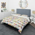 thumbnail image 3 of Designart 'Diamond Retro VII' Mid-Century Modern Duvet Cover Set, 3 of 4