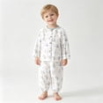 thumbnail image 5 of Linfrsh Pajamas For Toddler Boys 5t-6t Toddler Toddler Kids Toddler Girls Boys Soft Comfy Modal Tencel Solid Raglan Sleepwear Pajamas Pjs 2pcs Set(White,3-4 Years), 5 of 5