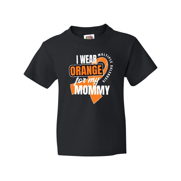 Inktastic I Wear Orange for My Mommy Multiple Sclerosis Awareness Youth T-Shirt