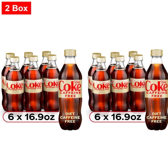 Diet Coke Caffeine Free Soda Bottles 6 CT / 16.9 fl oz - 2 Box