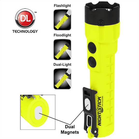 Nightstick XPP-5422GMX X-Series Intrinsically Safe Dual-Light Flashlight with Dual Magnets